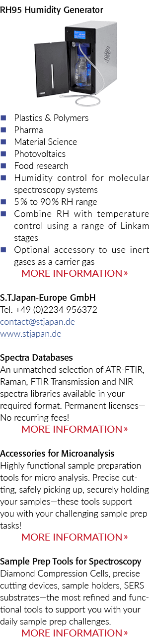 RH95 Humidity Generator     Plastics & Polymers   Pharma   Material Science   Photovoltaics   Food research   Humidit   