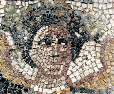 Photo of detail of mosaic floor