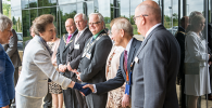 Photo of HRH Princess Anne meeting Renishaw staff